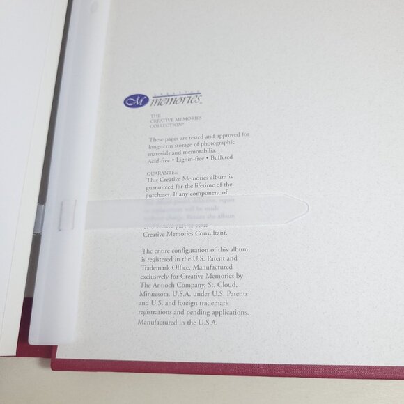 Creative Memories Original 12x12 Red Album w/15 wh pages and Gold foil/trim - Picture 5 of 15